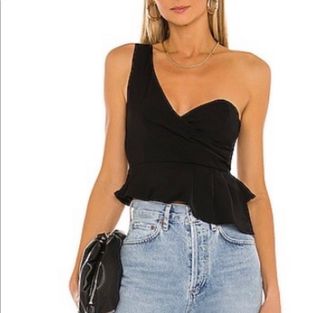 Superdown Karlie One Shoulder Top - Black